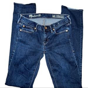 MadeWell Rail Straight denim blue jeans size 26 x 34